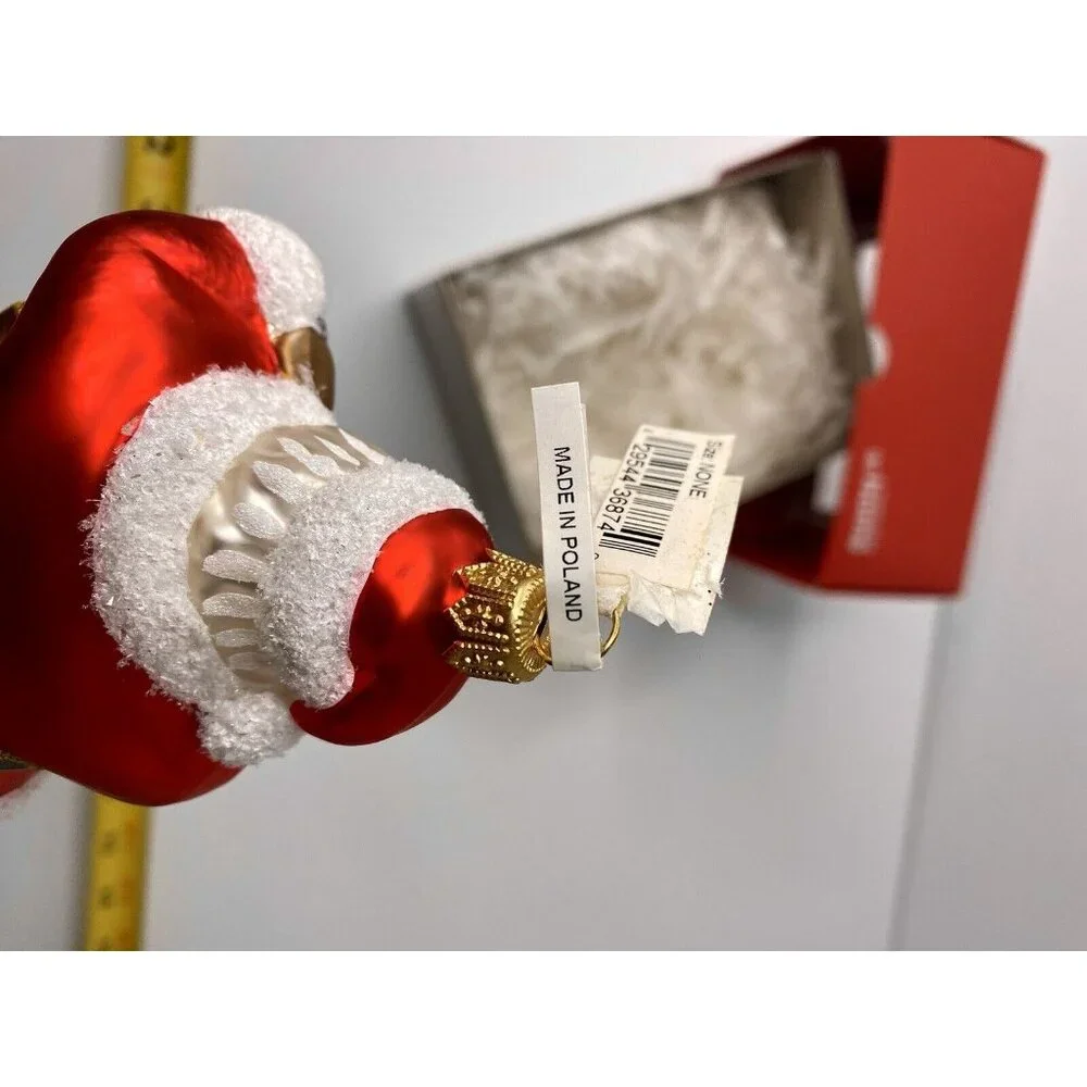 Santa Claus Signs Point To Nordstrom North Pole Christmas‎ Glass Ornament Poland